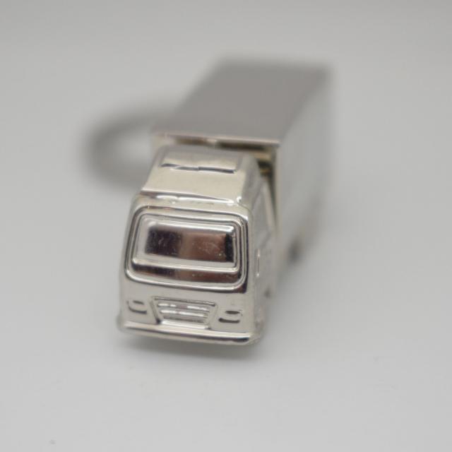 container truck silver tone keychain.jpg